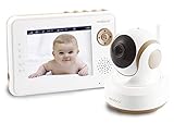 Función de temporizador para alimentar al bebé - zoom digital. control de brillo y volumen ajustable. control de temperatura con alarma programable para la habitación del bebé