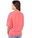 3559-Coral-16: Oversize Chiffon Ruched Top