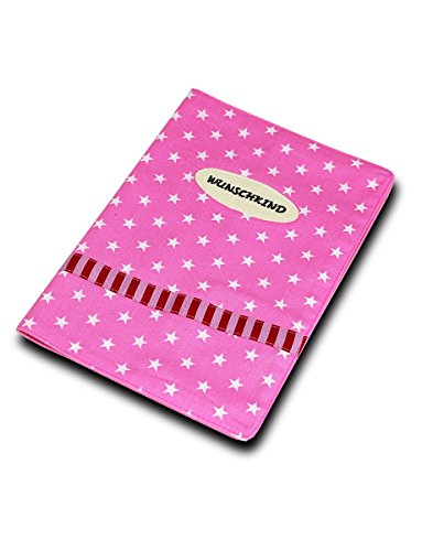 boubalou U-Heft-Hülle Wunschkind "Girly Sternchen" aus Stoff mit integrierter Impfpasstasche