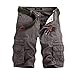 Produktbild Dasongff Herren Airborne Vintage Cargo Shorts Männer Kurze Hose Bermuda mit Gürtel Short Hunter im Bundle Chino Slim Stoffhose Arbeit Freizeithose