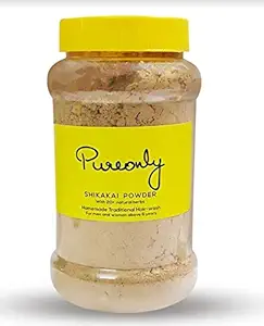 PureOnly Homemade and Traditional Shikakai Powder added with more than 20 herbs (NO FOAM) (200 G)