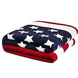 Luxus Weiche Kuscheldecke Flanell Wolldecke Tagesdecke Bettdecke Blankets mit Amerikanische Flagge Aufdruck für Damen Herren Kinder Schlafzimmer Sofa Auto in alle Jahreszeit 200x150CM - 3