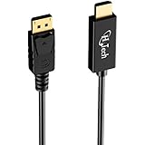 DP to HDMI, HQTech 6FT Gold Plated DisplayPort to HDMI HDTV Cable - 5206