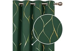 Deconovo Soft Plain/Solid Thermal Insulated Top Ring Blackout Curtains Blind for Nursery 90 x 90 Inch 2 Panels Pink