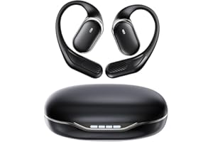 BUDZ Ultra Open Ear Headphones Wireless Bluetooth - Ergonomic Pro Bone Conduction Headphones with Soft, Airy Silicone Design, Over-The-Ear Earbuds for Running, Sports, Fitness and Workouts (Black)