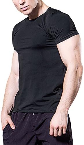 MinYuocom Men's Quick Drying Short Sleeve Solid Color T-Shirt MZS5011B-3XL