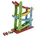 JJOnlineStore - Wooden Colourful Baby Kid Toddler Click Clack Zig Zag Race Car Track Slider Toy Game