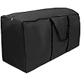Garden Furniture Cushion Storage Bag 173x76x51cm Waterproof Anti-UV Heavy Duty Rip Proof 210D Oxford Fabric Christmas Tree Storage Bag Outdoor Garden Patio Cushion Cover Bags with Handle
