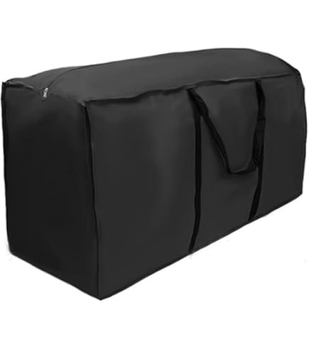 Tuinopbergtas 80x80x60cm Zwart - Waterdichte Kussentas Met Rits En Handgrepen