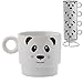 Produktbild Set 4 Tassen Kaffee stapelbarer Panda 11,3x10,5x26 Cm.
