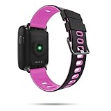 XiYunHan Smart Watch Phone Herzfrequenz-Überwachung Wasserdicht Nachricht Push Telefon Sim Andrews IOSS Handy Schrittzahl Bluetooth-Anruf Bluetooth 4.0 Gym GV68 (Rot, Grün, Pink) (Color : Pink)