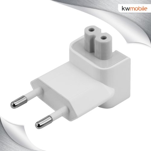 kwmobile 2x Duckhead Adapter f  r Apple Power-Adapter - EU 2 Pin Power Plug Eurostecker f  r iPad 10W und 12W und Macbook MagSafe 1 und 2 Ladeger  te