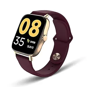 Pebble Cosmos, Bluetooth Calling smartwatch 1.7' HD Screen with SPO2, Built in Thermometer, Multi Sports Modes and 24 Hour Health Tracking (Burgundy)