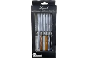 PRADEL EXCELLENCE LAGUIOLE I7209P6-NT - Estuche de Cuchillos de Mesa con Mango en Colores Pastel, 6 Unidades