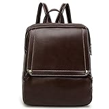 Rucksack Damen Tasche Einfache Studententasche Retro Travel Rucksack, Dunkelbraun