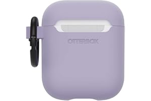 OtterBox Soft Touch Etui na słuchawki AirPods (1. Gen/2. Gen), Odporny na wstrząsy i upadki, bardzo cienki, odporny na zarysowania futerał ochronny z karabińczykiem na Apple AirPods, Jasny Fiolet