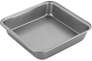 Chef Aid 20cm Non-Stick Square Cake Tin, Carbon Steel Cake pan with Even Heat Distribution, Ideal for All Cake Styles and Perfect for Traditional Tray Bakes of Lasagne or Shepherds Pie