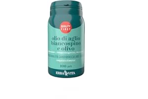 Erba Vita Integratore alimentare di olio di Aglio, olio di Biancospino e olio di Olivo - 100 Perle
