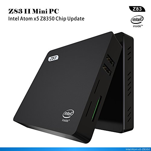Z83II Mini PC Windows Desktop PC Win10/4K mit Intel Atom CPU 1,92 GHz, 2M Cache, DDR3 2GB / 32GB, 1000Mbps LAN,USB 3.0, 2*USB 2.0, HDMI, SD, 2.4G/5.8G WiFi, Bluetooth 4.0 - 2