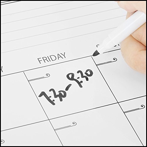 Newcomdigi Monatsplaner Kalender Whiteboard Tafelfolie Magnettafel 40x 30cm mit 3 Kreidemarker - 5