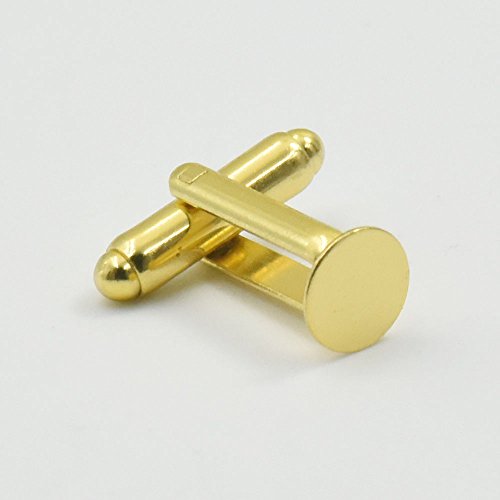 Sterling Silver Cufflink Blanks 10mm Pad, High Quality DIY Cufflink