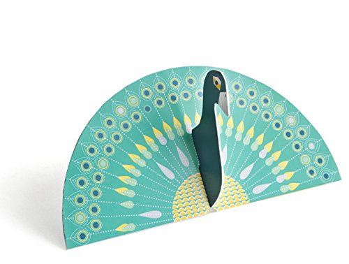 Preisvergleich Produktbild Studio Dach Popout A5 Pfau Karte Postkarte Mehrfarbig