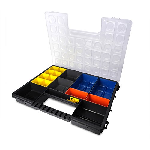 3 Stück Organizer, Sortierboxen in drei Größen aus robustem Kunststoff. Mit herausnehmbaren Schalen für Kleinteile. Topp für Haushalt, Werkstatt & Garage! - 2