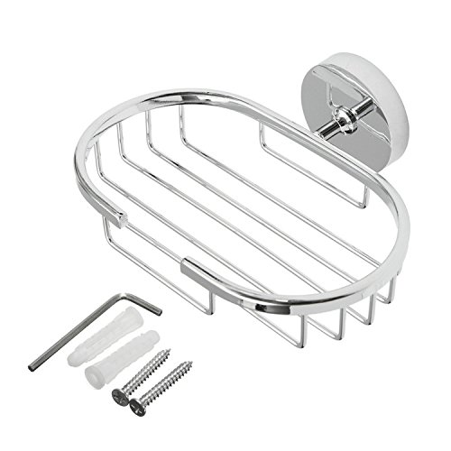 baoguStainless Steel Wall Mounted Bathroom Shower Soap Dish Holder Cup Tray Soap Basket