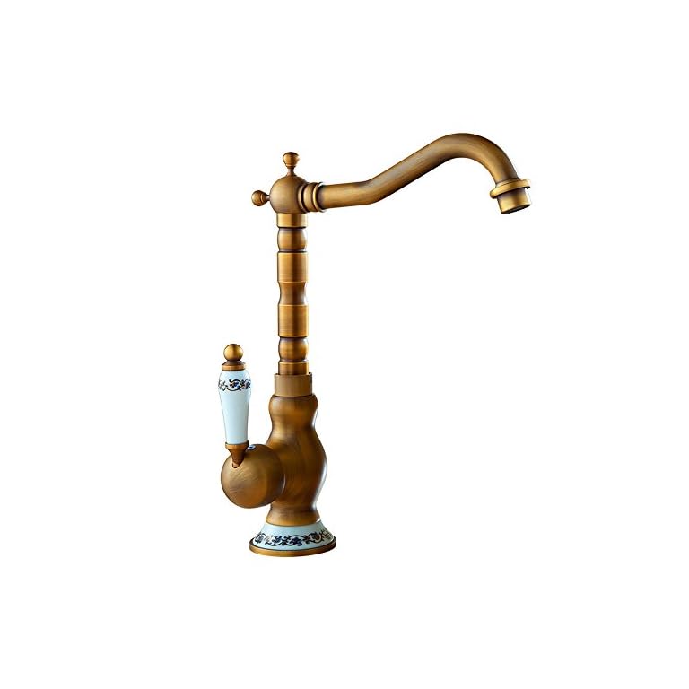 QIMEIM Grifo Cocina de cocina/baño Grifo Fregadero Vintage antiguo