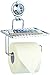 Produktbild Carlo Milano Toilettenpapierhalter: Toilettenpapier-Halter mit Ablage und Saugnapf, verchromt, kein Bohren (Toilettenrollenhalter)