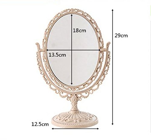 doppelseitige Kosmetikspiegel/European-Style Desktop-Spiegel/Schlafsaal Vergrößerungsspiegel der Schönheit/Prinzessin Schwenk HD mirror-A - 2