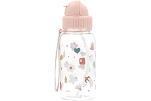 Tutete Gourde Enfant avec Paille Douce Rétractable | Bouteille d'Eau Tritan 500ml Sans BPA, Lavable au Lave-Vaisselle, Poignée de Transport et Bouchon Anti-Fuite Facile à Ouvrir | Geometric Nature