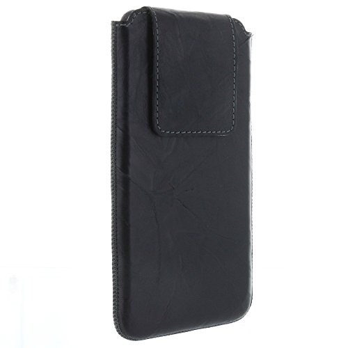 Echt Leder GÃ¼rtel universal Handytasche 3XL-2 fÃ¼r Huawei P Smart / Samsung Galaxy A5 / A8 2018 / S8 auch mit Case - Handy Tasche schwarz