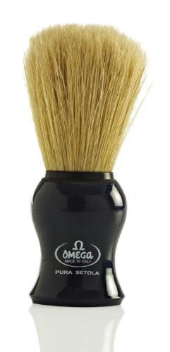 Omega 10065 Pure Bristle Shaving Brush-Blue