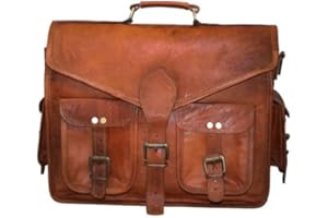 JAALD Skórzana torba kurierska, torba na laptopa 15 cali, biuro, aktówka ,prezent dla mężczyzn, komputerowa torba na ramię