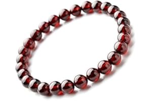 CILLA FASHION Bracelet en Grenat Pierre Minéral Naturelle Lithothérapie Bijoux Pour Femme