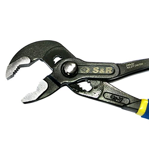 S&R Wasserpumpenzange mit Schnelleinstellung-Mechanismus 240x30mm, CR-V, doppelt ummantelte Griffe - 3