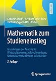 Mathematik zum Studieneinstieg: Grundwissen der Analysis für Wirtschaftswissenschaftler, Ingenieure, Naturwissenschaftler und Informatiker (Springer-lehrbuch) by Gabriele Adams, Hermann-Josef Kruse