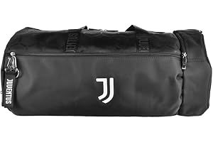 JUVENTUS BORSONE STAMPATO NERO RICAMO BIANCO 100% PL 133420 JUVE