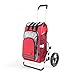 Produktbild Andersen Einkaufstrolley Royal XXL mit großem 3-Speichenrad 25 cm und abnehmbarer 60 Liter Einkaufstasche Hydro rot mit Kühlfach und Rucksackfunktion