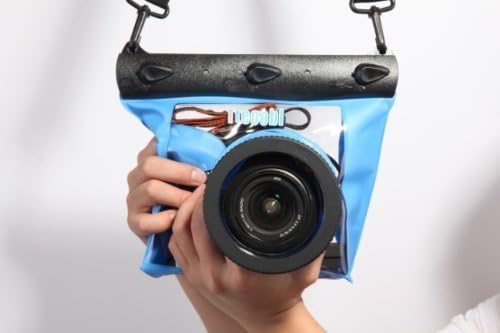Aimeart Father's Day Gift DSLR SLR Camera Waterproof Underwater Housing Case Pouch Dry Bag For Canon Nikon (Sky Blue)