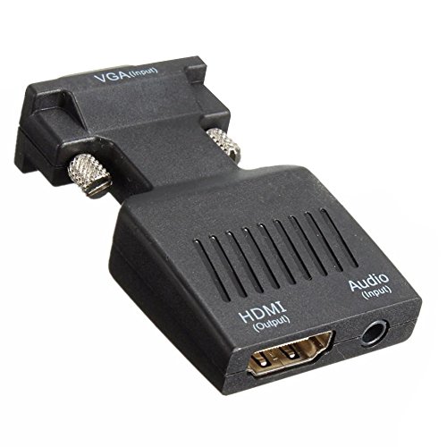 Convertitore Adattatore - TOOGOO(R)1080P VGA Maschio A HDMI Femmina Adattatore Convertitore con Audio USB Cavo