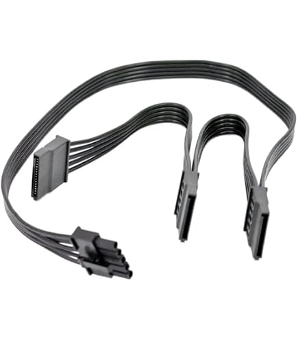 Adattatore Di Alimentazione Splitter Molex 4 Pin A 2 X SATA Per HDD/SSD – Confezione Da 5 Cavi