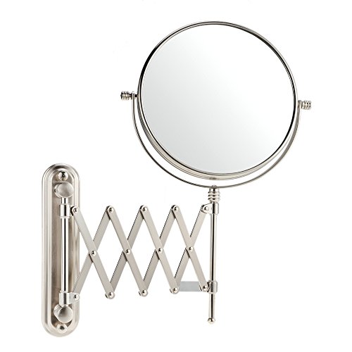 Anself 8 Inch 7X Magnification Wall Mounted Double Dual Sided Makeup Cosmetic Mirror