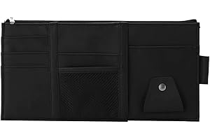 CWED 1 Cerniera Auto Parasole Organizer, Organizzatore Parasole Automatico, Organizer per Aletta Parasole e Porta Occhiali, per Riporre Telefoni Cellulari, Carte Bancarie, Occhiali da Sole（A）