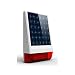 Produktbild Funk Alarm Sirene Mit Solar Panel | Super Laut Mit 120 db | Außensirene | Funktioniert Mit Allen Funk Alarmsystemen Mit 433 MHZ | Autark Durch Solar Panel + Notfall Akku