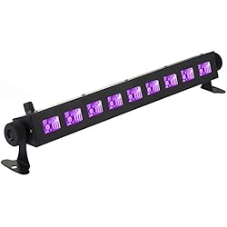 Eyourlife 27W UV Luz Ultravioleta Barra 9LEDsx3W Luz Negra Discoteca DJ Disco Luz de Escenario Botón Encendido Apagado En Cable de Alimentación para Fiesta Boda Disco DJ Partido Bar