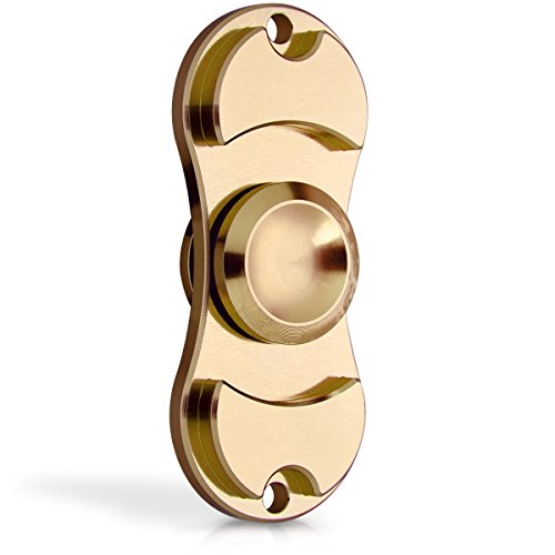 Navaris Fidget Spinner |Hand Toy Finger Toy gold | for kids and adults for distraction and stress reduction