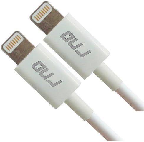 RND 2x Apple Certified Lightning to USB Cable for iPhone (6/6 Plus/6S /6S Plus/5/5S/5C/SE) iPad (Pro/Air/Mini) iPod and Siri Remote Data Sync and Charge 8-Pin Cable (1.5 feet/.5M/White) Bundle of two