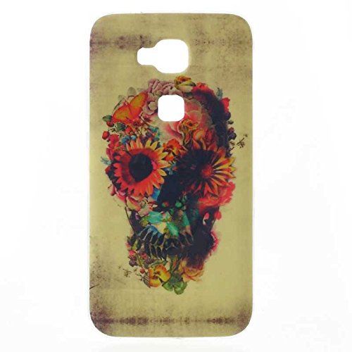 Coque2mobile          Carcasa TPU Silicona para Huawei Ascend G8  de calavera